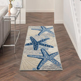 2' X 8' Blue And Grey Animal Print Non Skid Runner Rug - Homeroots - Flyclothing LLC