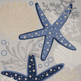 10' X 13' Blue and Gray Starfish Indoor Outdoor Area Rug - Homeroots