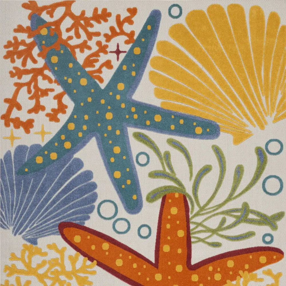 10' X 13' Orange Blue And Yellow Animal Print Non Skid Indoor Outdoor Area Rug - Homeroots - Flyclothing LLC