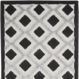 2' X 12' Black And White Gingham Non Skid Indoor Outdoor Runner Rug - Homeroots