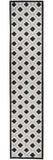 2' X 12' Black And White Gingham Non Skid Indoor Outdoor Runner Rug - Homeroots