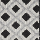 2' X 8' Black And White Gingham Non Skid Indoor Outdoor Runner Rug - Homeroots