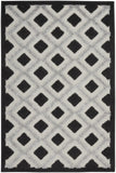 3' X 4' Black And White Gingham Non Skid Indoor Outdoor Area Rug - Homeroots
