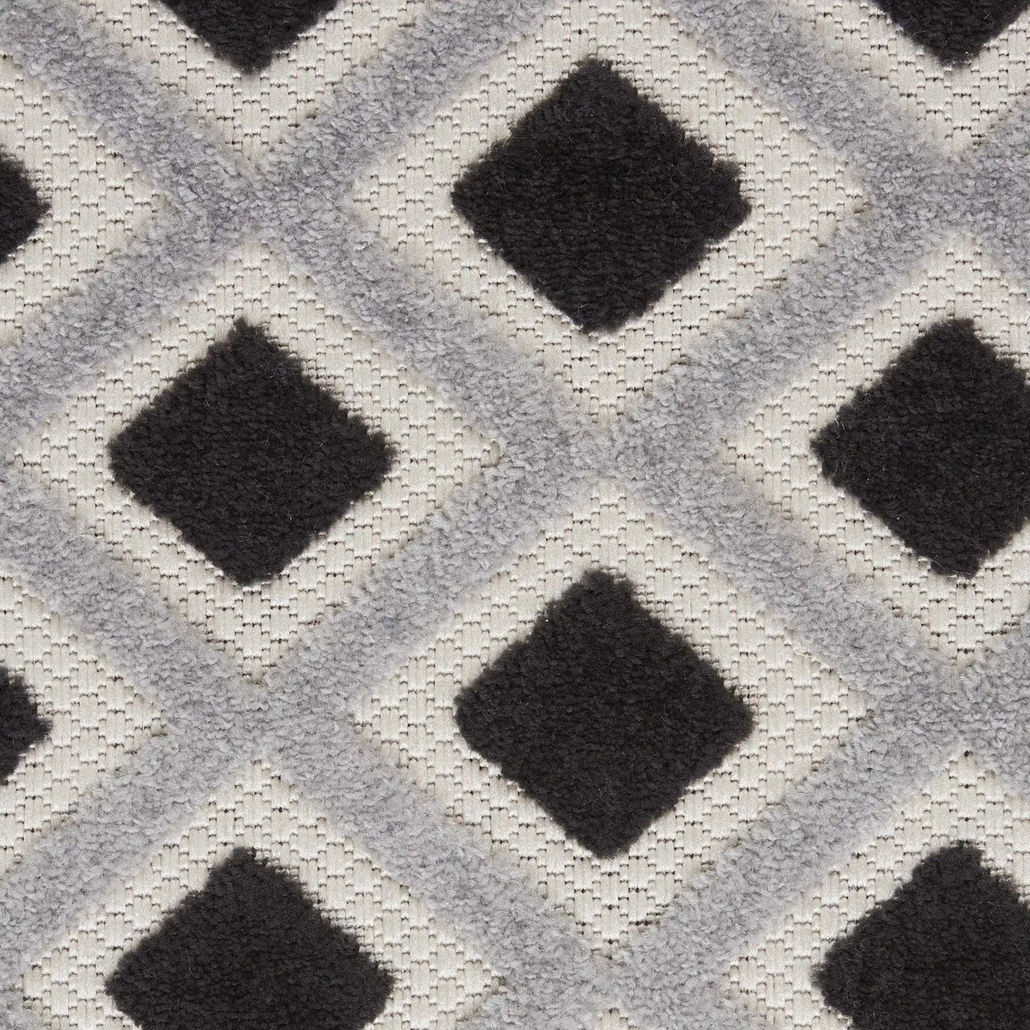 10' X 13' Black And White Gingham Non Skid Indoor Outdoor Area Rug - Homeroots - Flyclothing LLC