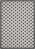 10' X 13' Black And White Gingham Non Skid Indoor Outdoor Area Rug - Homeroots