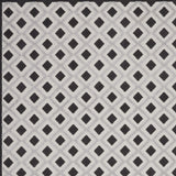 10' X 13' Black And White Gingham Non Skid Indoor Outdoor Area Rug - Homeroots