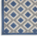 2' X 10' Blue And Grey Gingham Non Skid Indoor Outdoor Runner Rug - Homeroots - Flyclothing LLC