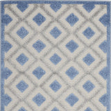 3' X 4' Blue And Grey Gingham Non Skid Indoor Outdoor Area Rug