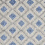 3' X 4' Blue And Grey Gingham Non Skid Indoor Outdoor Area Rug - Homeroots - Flyclothing LLC
