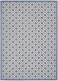 10' X 13' Blue And Grey Gingham Non Skid Indoor Outdoor Area Rug - Homeroots