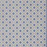 10' X 13' Blue And Grey Gingham Non Skid Indoor Outdoor Area Rug - Homeroots