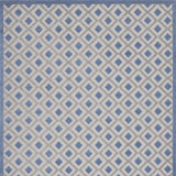 10' X 13' Blue And Grey Gingham Non Skid Indoor Outdoor Area Rug - Homeroots - Flyclothing LLC