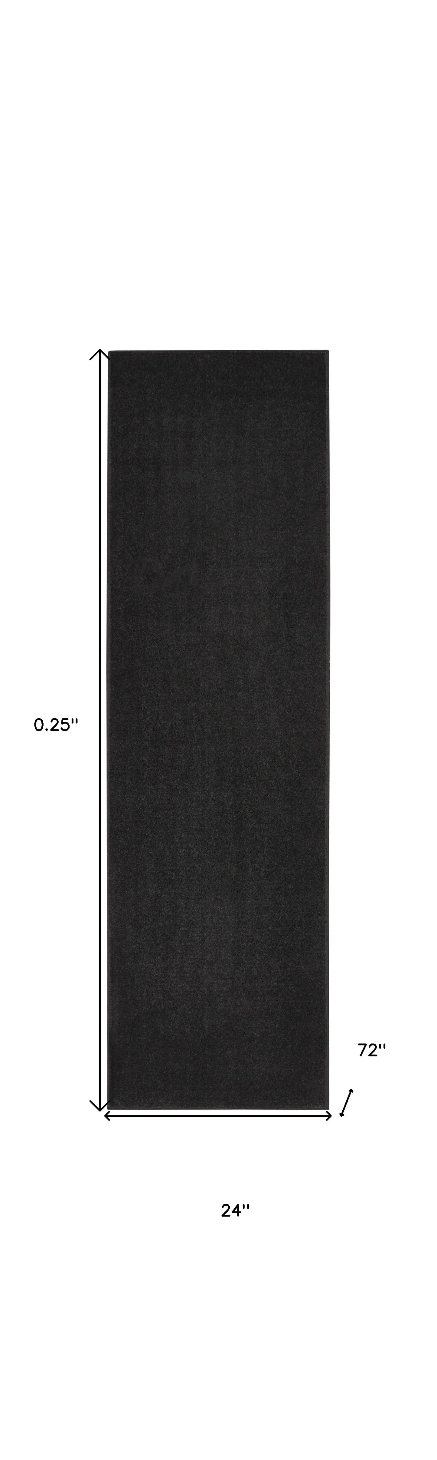 2' X 6' Black Non Skid Indoor Outdoor Runner Rug - Homeroots - Flyclothing LLC