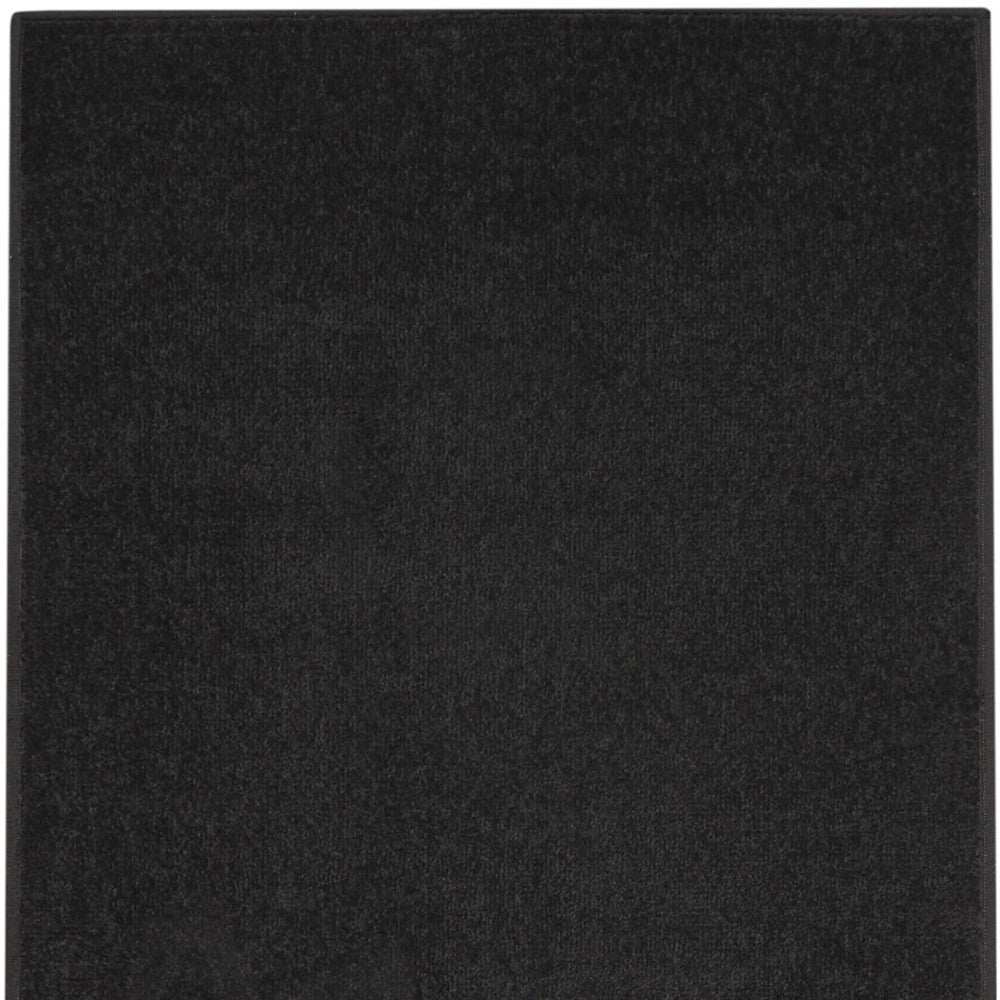 10' Black Non Skid Indoor Outdoor Runner Rug - Homeroots - Flyclothing LLC