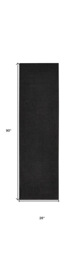 2' X 8' Black Non Skid Indoor Outdoor Runner Rug - Homeroots - Flyclothing LLC