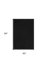 5' X 7' Black Stain Resistant Indoor Outdoor Area Rug - Homeroots - Flyclothing LLC