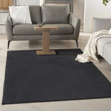 5' X 7' Black Stain Resistant Indoor Outdoor Area Rug - Homeroots - Flyclothing LLC