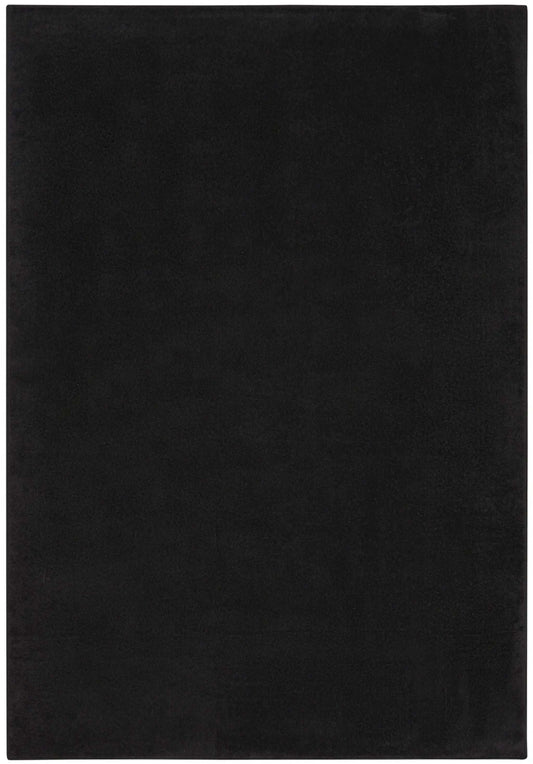 5' X 7' Black Stain Resistant Indoor Outdoor Area Rug - Homeroots - Flyclothing LLC