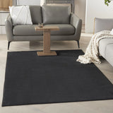 6' X 9' Black Stain Resistant Indoor Outdoor Area Rug - Homeroots - Flyclothing LLC