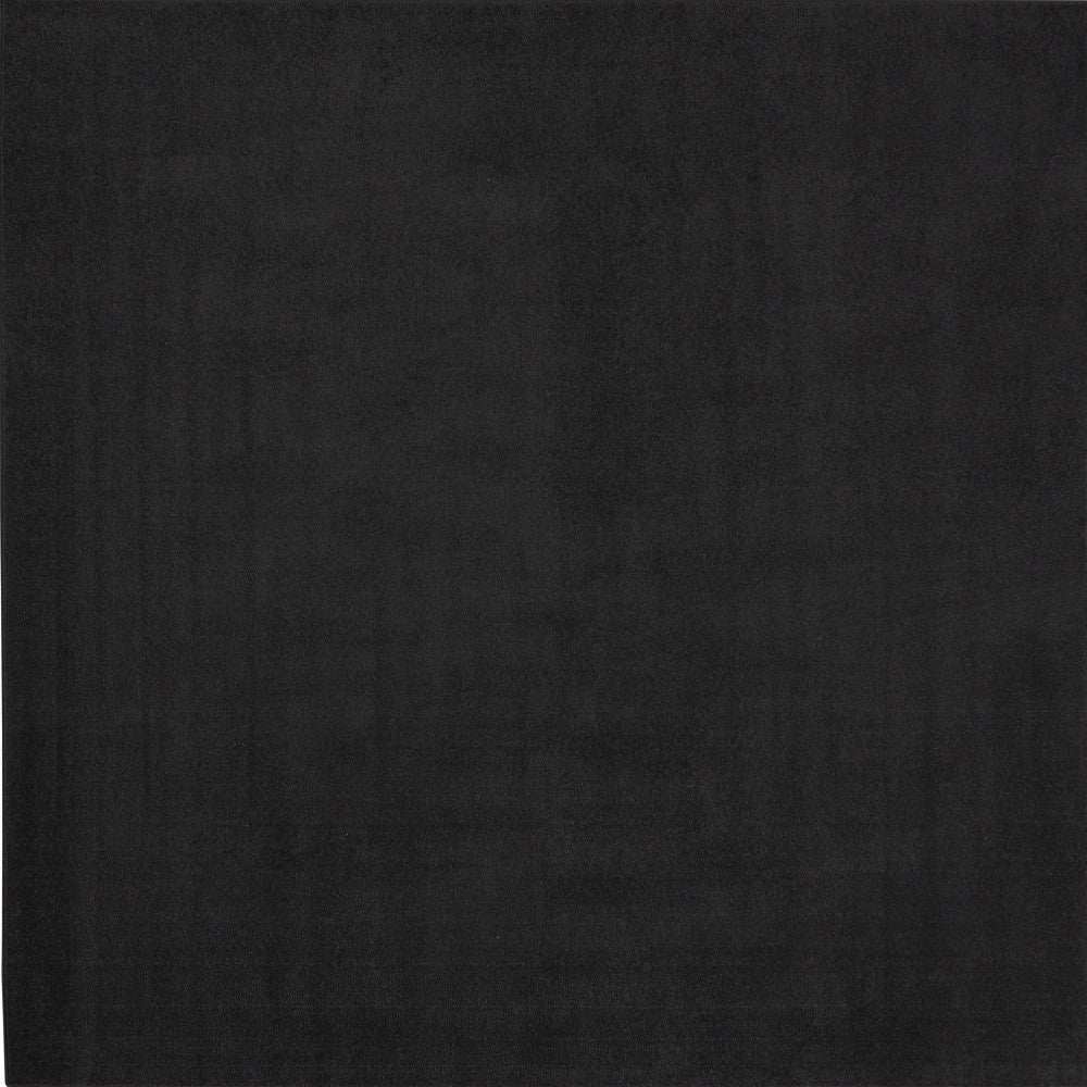7' X 7' Black Square Non Skid Indoor Outdoor Area Rug - Homeroots - Flyclothing LLC