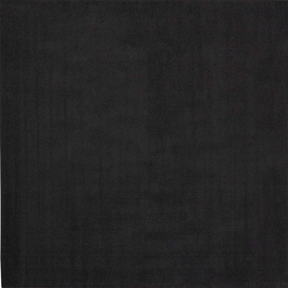 7' X 7' Black Square Non Skid Indoor Outdoor Area Rug - Homeroots - Flyclothing LLC