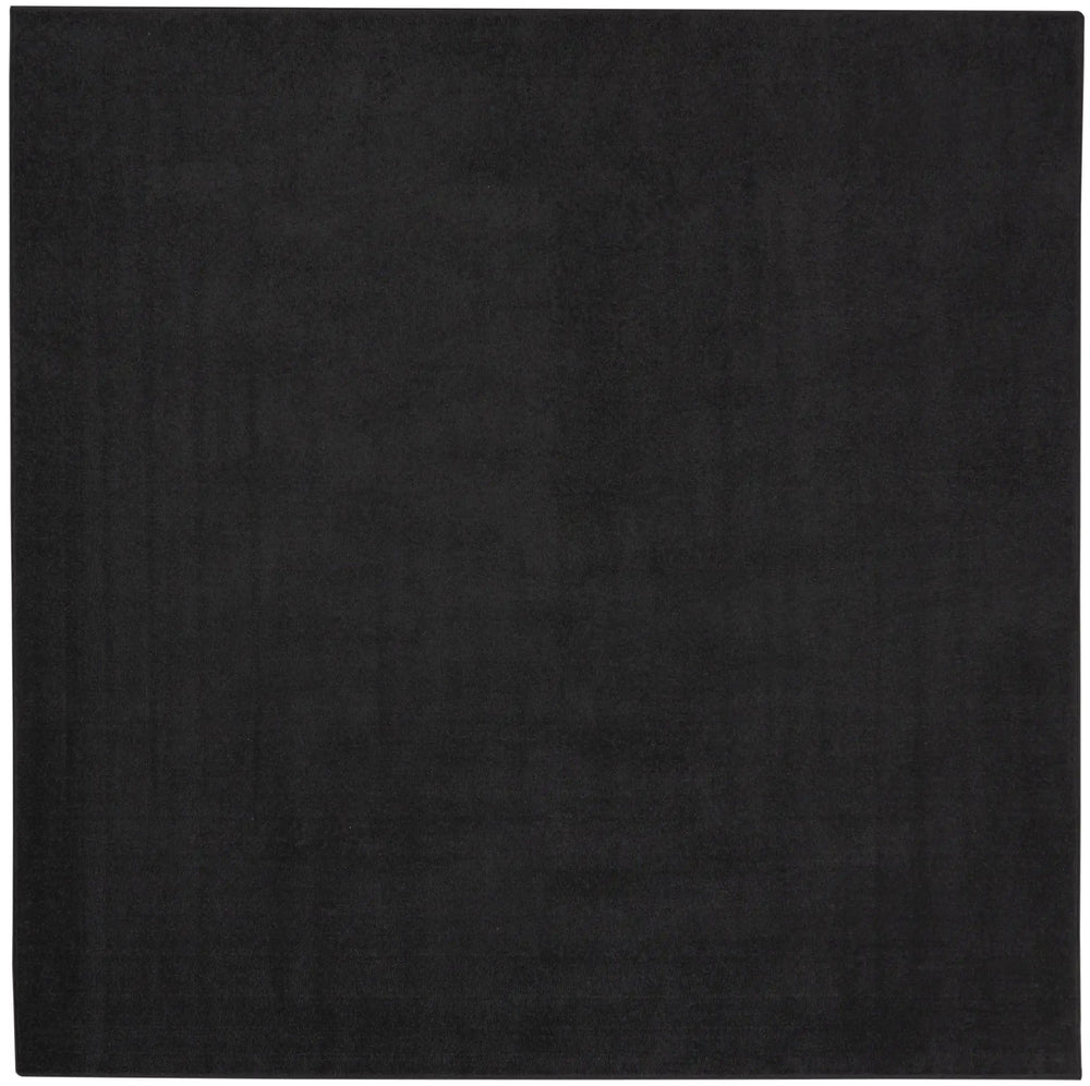 7' X 7' Black Square Non Skid Indoor Outdoor Area Rug - Homeroots
