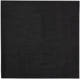 7' X 7' Black Square Non Skid Indoor Outdoor Area Rug - Homeroots