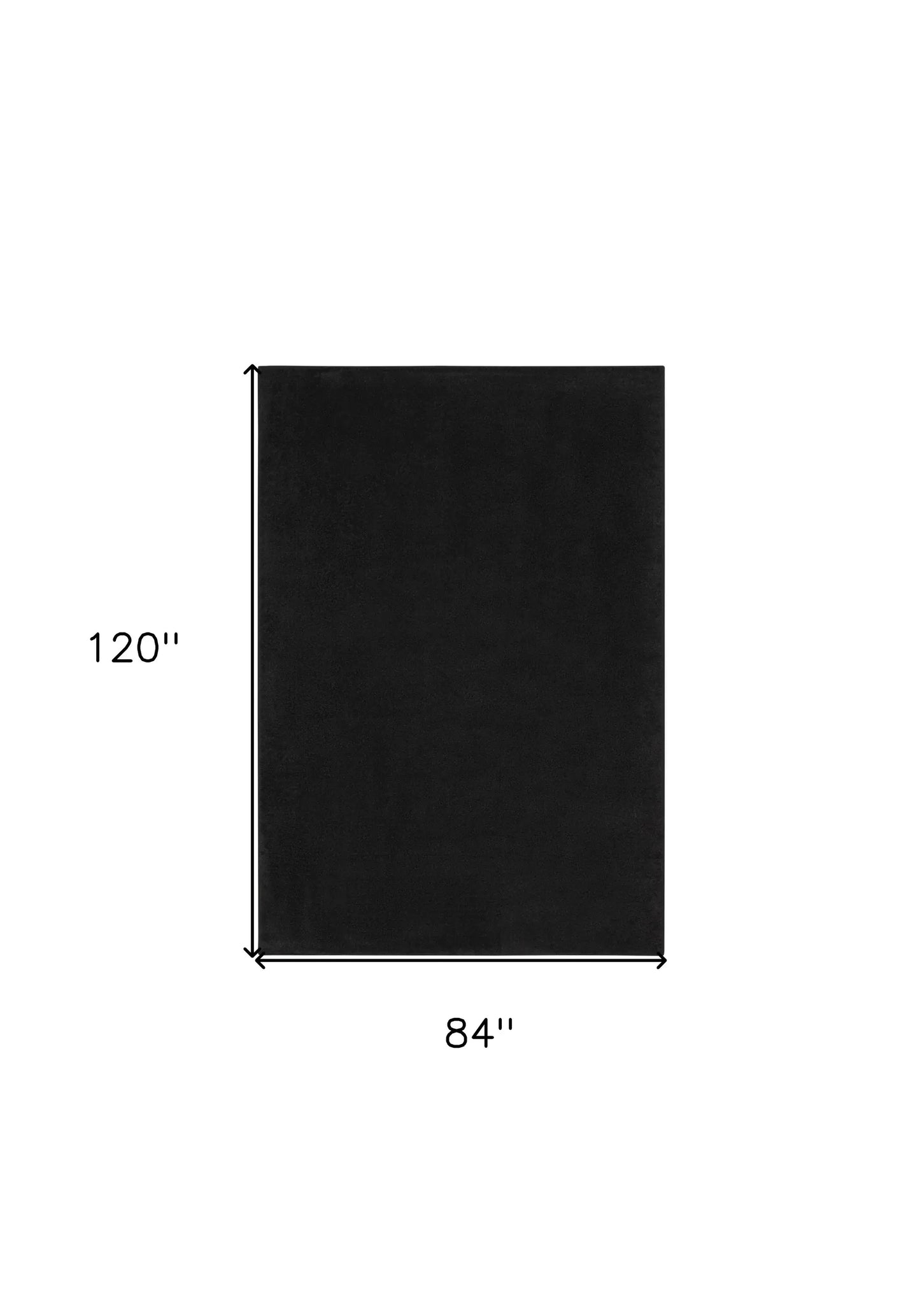 7' X 10' Black Stain Resistant Indoor Outdoor Area Rug - Homeroots - Flyclothing LLC