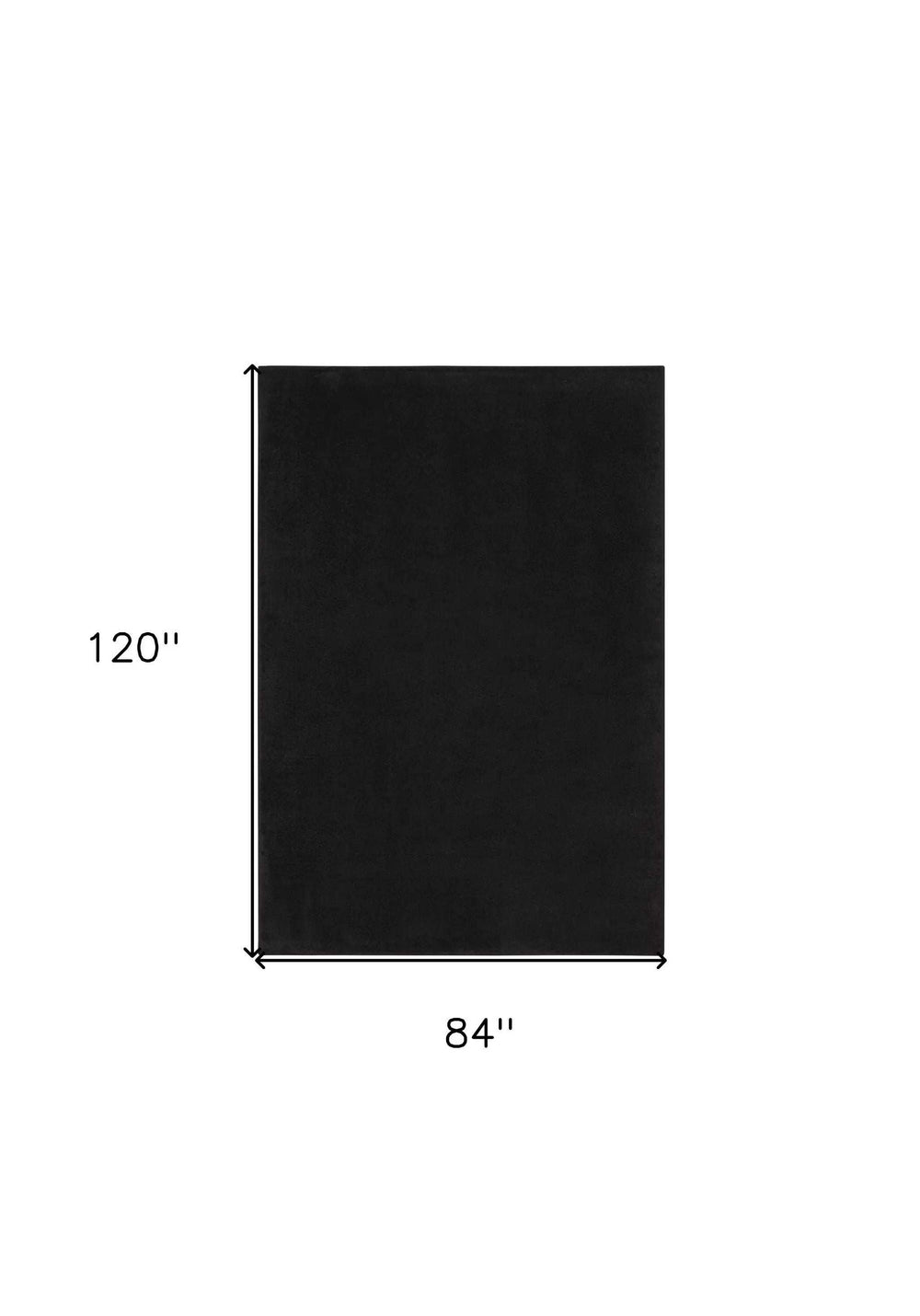 7' X 10' Black Stain Resistant Indoor Outdoor Area Rug - Homeroots - Flyclothing LLC
