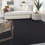 7' X 10' Black Stain Resistant Indoor Outdoor Area Rug - Homeroots - Flyclothing LLC