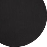 8' X 8' Black Round Non Skid Indoor Outdoor Area Rug - Homeroots