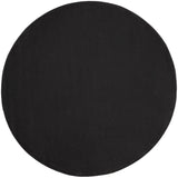 8' X 8' Black Round Non Skid Indoor Outdoor Area Rug - Homeroots
