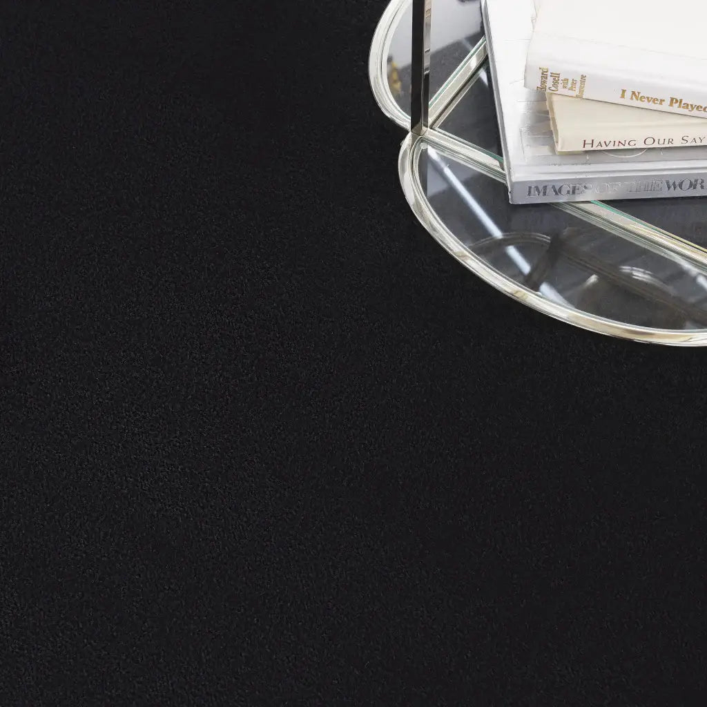 8' X 8' Black Round Non Skid Indoor Outdoor Area Rug - Homeroots - Flyclothing LLC