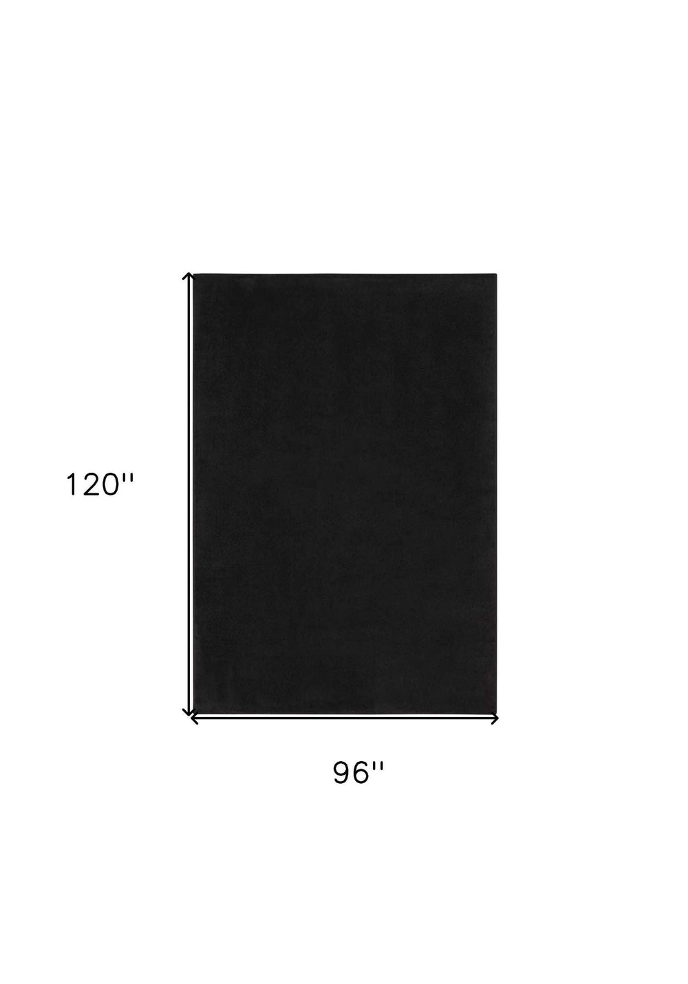 8' X 10' Black Stain Resistant Indoor Outdoor Area Rug - Homeroots - Flyclothing LLC