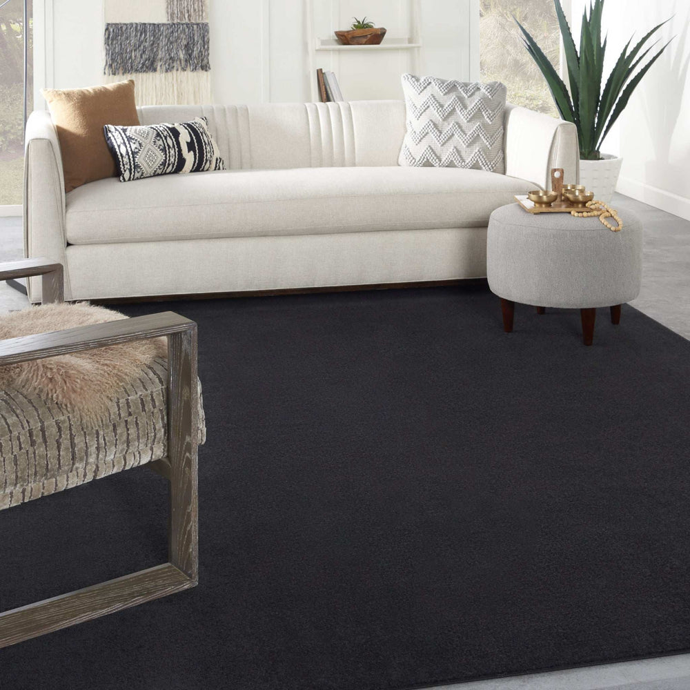 8' X 10' Black Stain Resistant Indoor Outdoor Area Rug - Homeroots - Flyclothing LLC