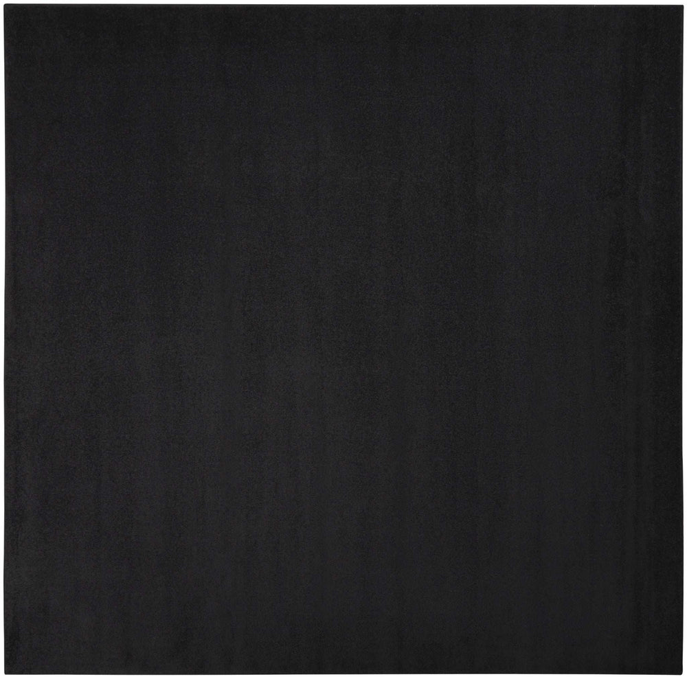 9' X 9' Black Square Non Skid Indoor Outdoor Area Rug - Homeroots - Flyclothing LLC