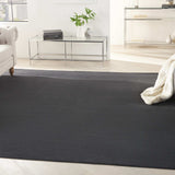 9' X 9' Black Square Non Skid Indoor Outdoor Area Rug - Homeroots - Flyclothing LLC