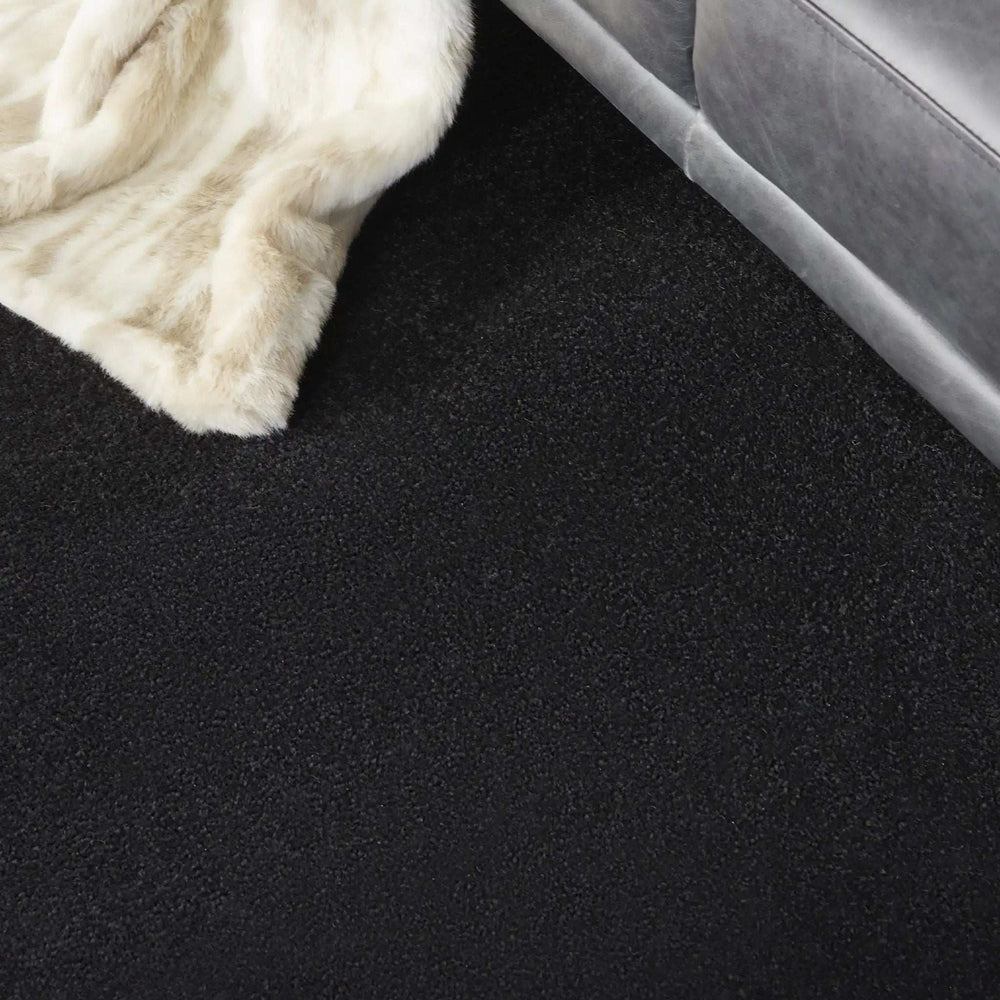 9' X 9' Black Square Non Skid Indoor Outdoor Area Rug - Homeroots - Flyclothing LLC