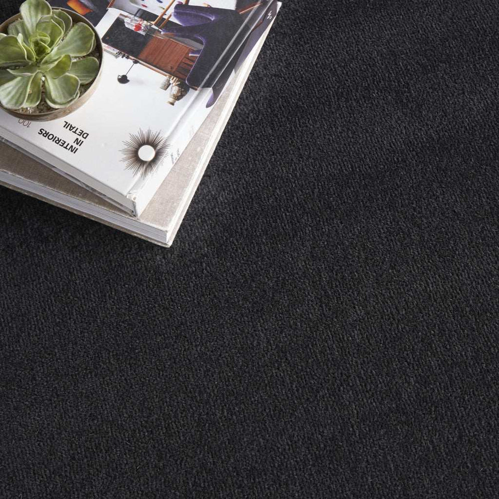 9' X 12' Black Stain Resistant Indoor Outdoor Area Rug - Homeroots - Flyclothing LLC
