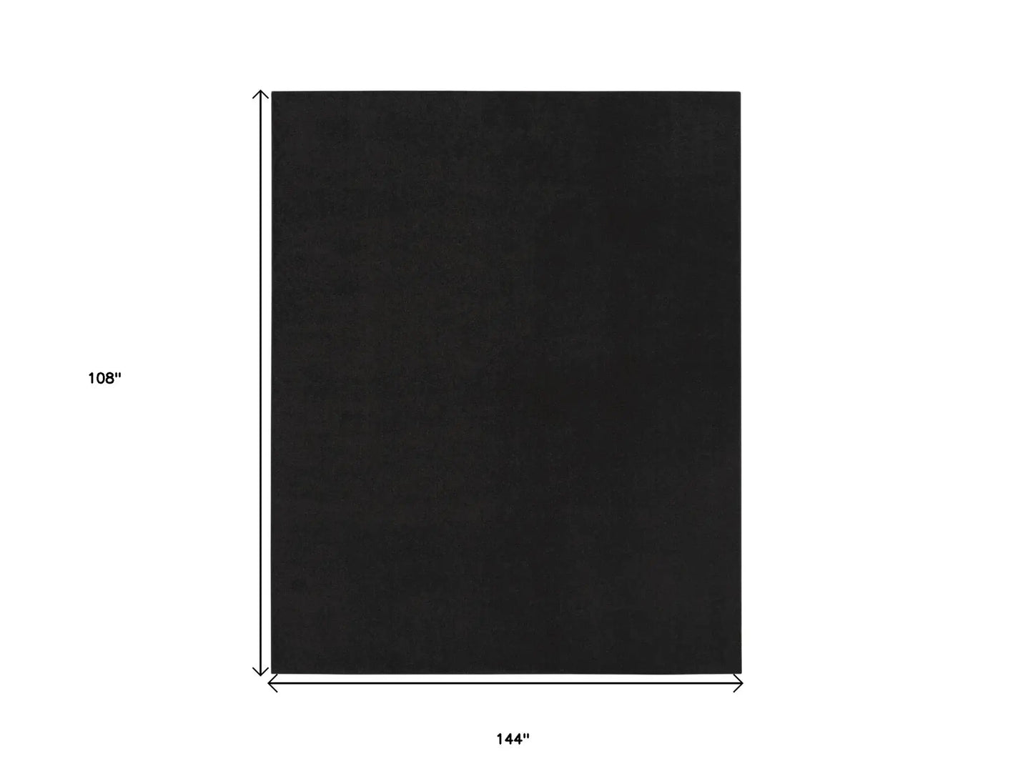 9' X 12' Black Stain Resistant Indoor Outdoor Area Rug - Homeroots - Flyclothing LLC