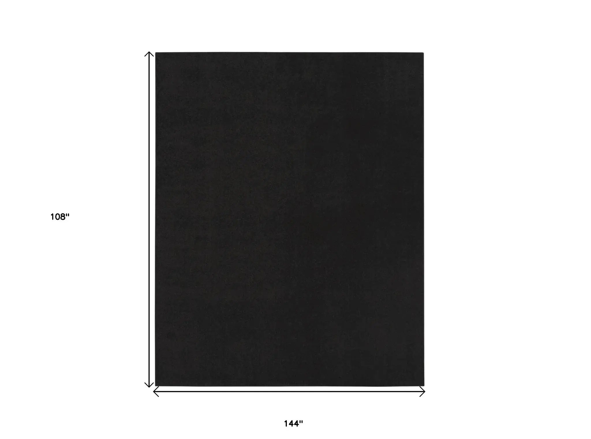 9' X 12' Black Stain Resistant Indoor Outdoor Area Rug - Homeroots - Flyclothing LLC