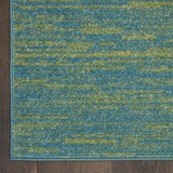 10' X 14' Blue And Green Striped Non Skid Indoor Outdoor Area Rug - Homeroots - Flyclothing LLC