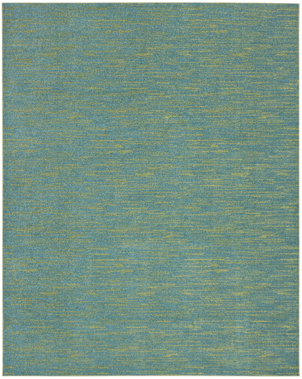 10' X 14' Blue And Green Striped Non Skid Indoor Outdoor Area Rug - Homeroots - Flyclothing LLC