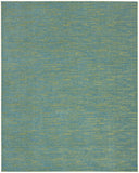 10' X 14' Blue And Green Striped Non Skid Indoor Outdoor Area Rug - Homeroots