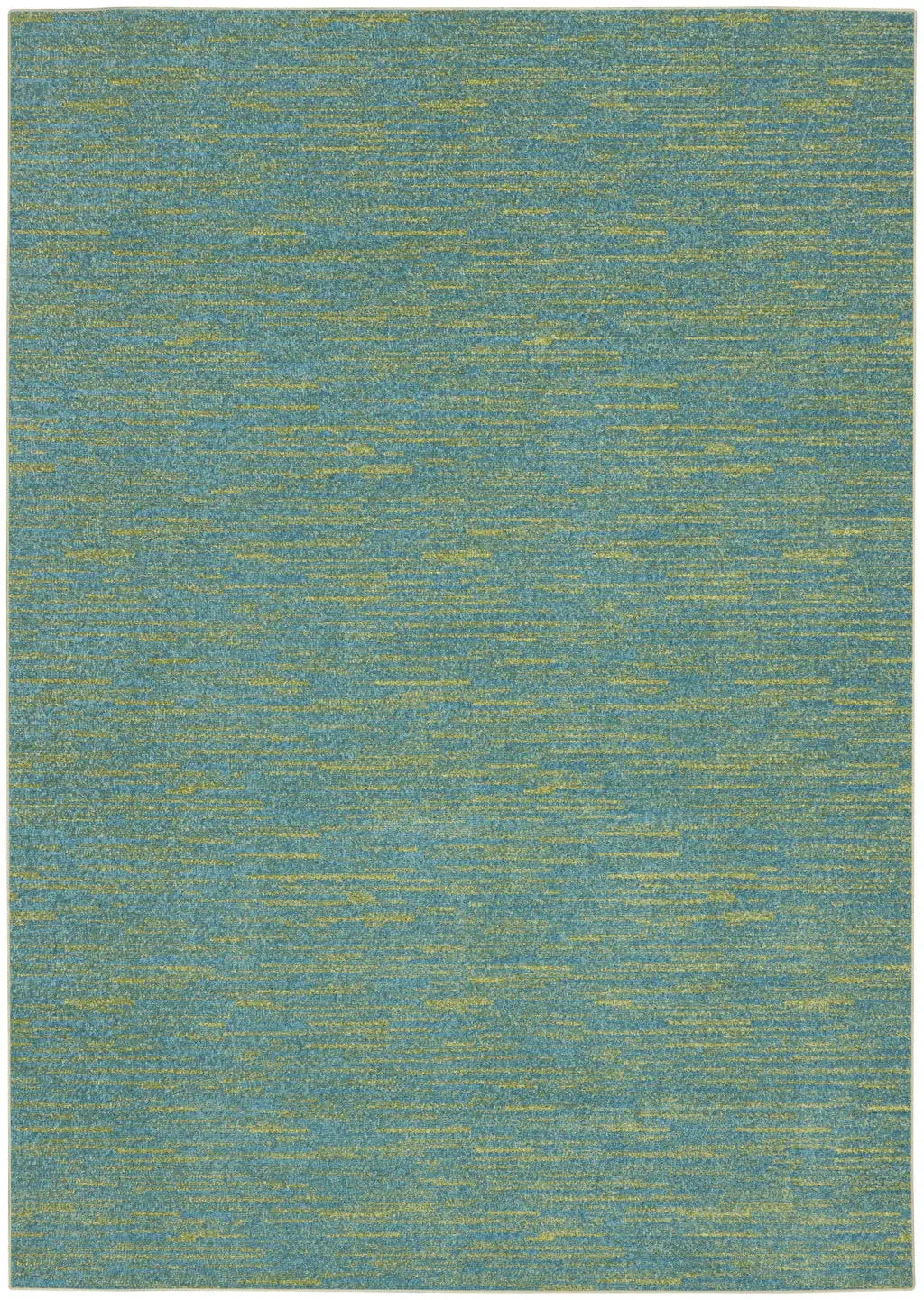 5' X 7' Blue And Green Striped Non Skid Indoor Outdoor Area Rug - Homeroots - Flyclothing LLC