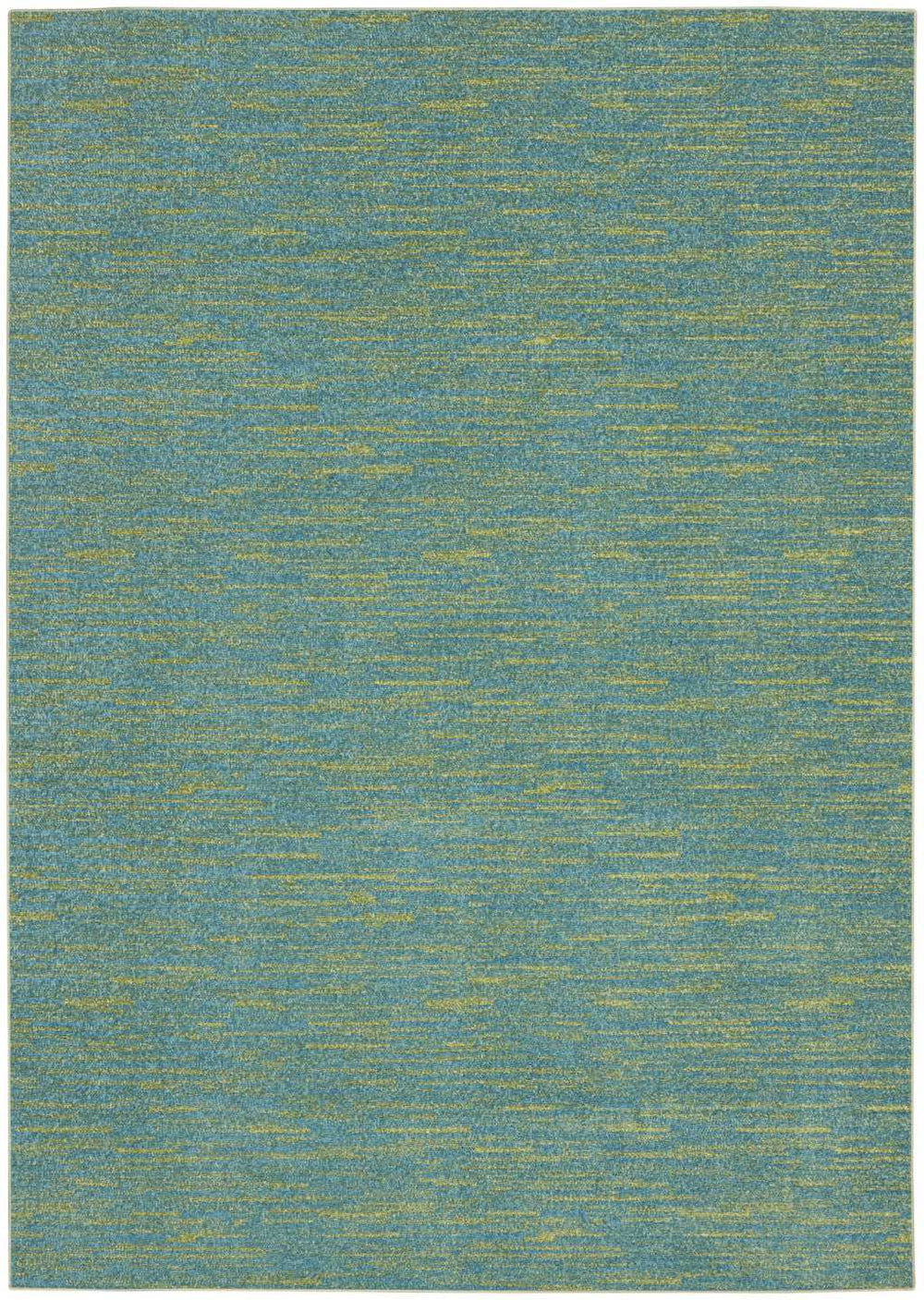 6' X 9' Blue And Green Striped Non Skid Indoor Outdoor Area Rug - Homeroots - Flyclothing LLC