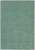 6' X 9' Blue And Green Striped Non Skid Indoor Outdoor Area Rug - Homeroots