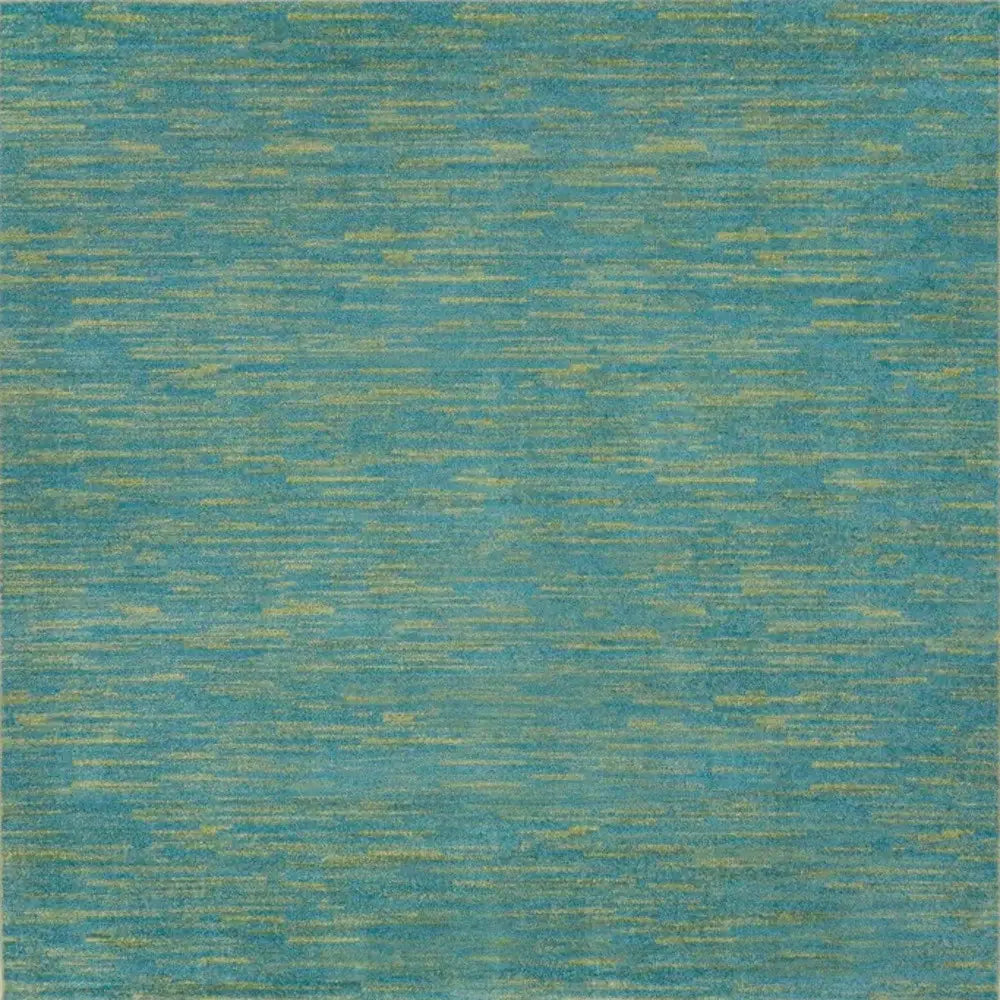 7' X 7' Blue And Green Square Striped Non Skid Indoor Outdoor Area Rug - Homeroots - Flyclothing LLC