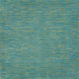 7' X 7' Blue And Green Square Striped Non Skid Indoor Outdoor Area Rug - Homeroots - Flyclothing LLC