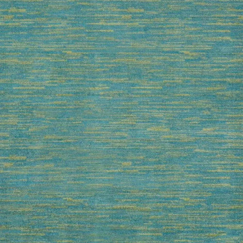 7' X 7' Blue And Green Square Striped Non Skid Indoor Outdoor Area Rug - Homeroots - Flyclothing LLC
